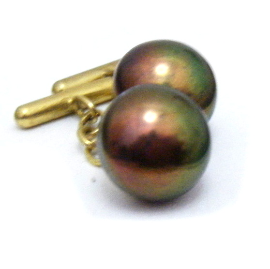 Copper AAA 12.5mm Pearl Cufflinks